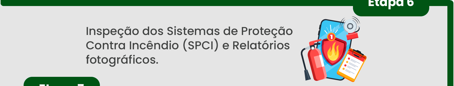 Passo 6: Inspeção dos Sistemas de Proteção Contra Incêndio (SPCI) e Relatórios fotográficos.